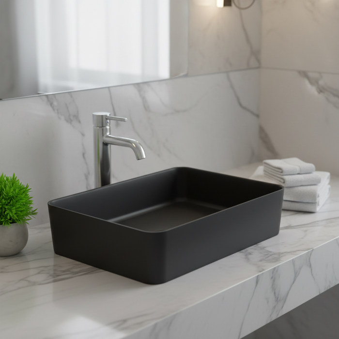 Modern Black Melamine Wash Basin
