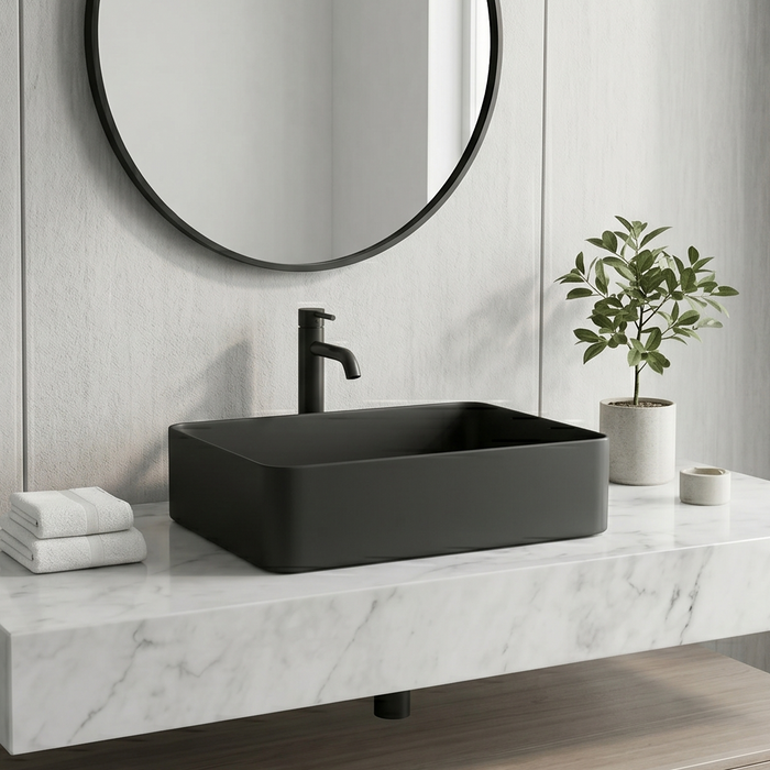 Modern Black Melamine Wash Basin