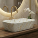 Modern Ivory Marble finish Countertop Wash Basin 