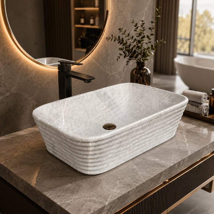 Modern Marble finish Countertop Wash Basin 