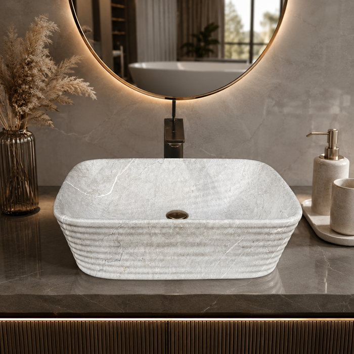 Modern Marble finish Countertop Wash Basin 