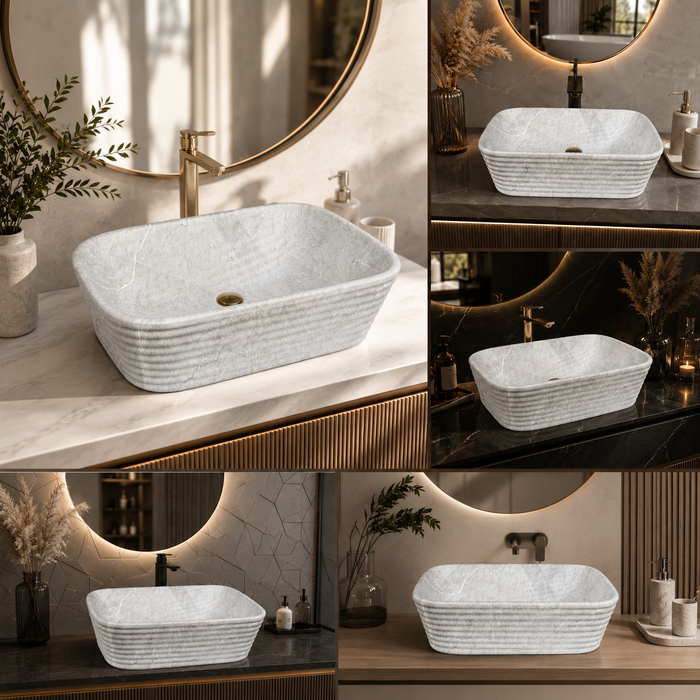 Modern Marble finish Countertop Wash Basin 