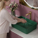Modern Matt Green Melamine Wash Basin