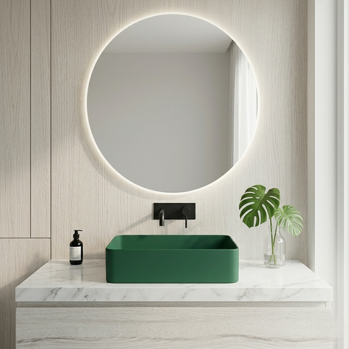 Modern Matt Green Melamine Wash Basin