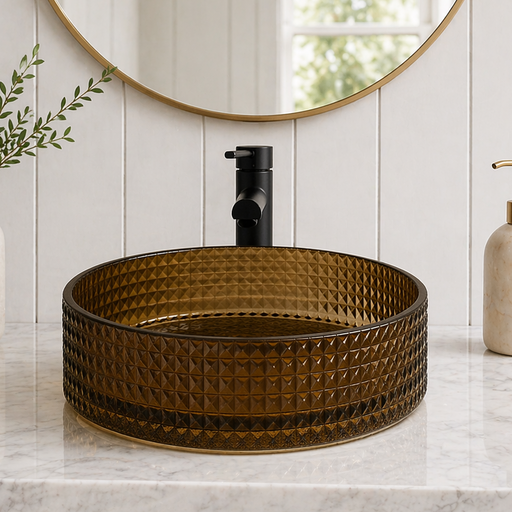 Modern Round Transparent Glass Wash Basin