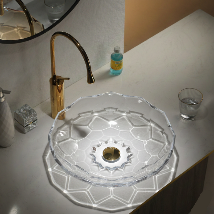 Modern Transparent Glass Wash Basin 