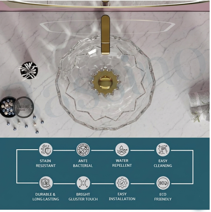 Modern Transparent Glass Wash Basin 6