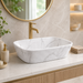 Modern White With Marble finish Countertop Wash Basin 