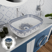Moroccan Style Ceramic Wash Basin Blue & White