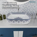 Moroccan Style Ceramic Wash Basin Blue & White