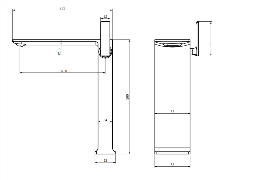 BASSINO Luxury Tall Basin Mixer Tap | Designer Premium Bathroom Faucet - 5 Years Warranty