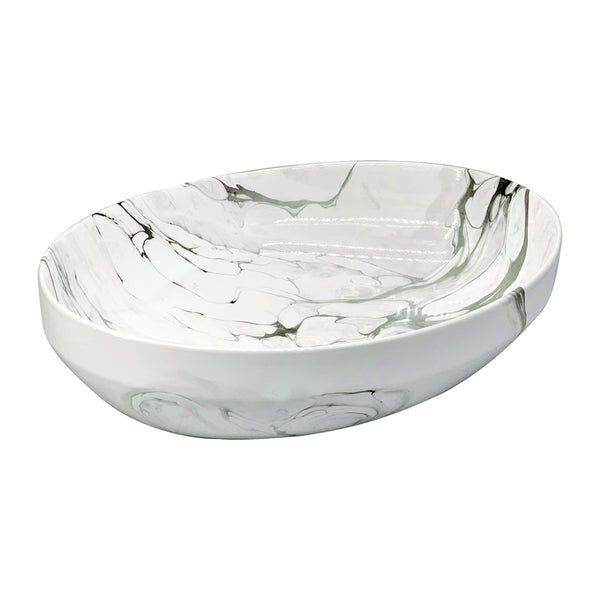 Premium Ceramic Designer Table Top Wash Basin, Refined Finish (20 × 14.5 × 5.5 In) MARBLE MATT-5