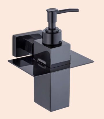 BASSINO Stylish Liquid Soap Dispenser For Bathroom/office/home/hotels-Brass-Chrome Glossy Finish Black