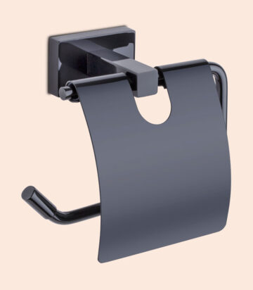 BASSINO Stylish Tissue Paper Holder For Bathroom/office/home/hotels-Brass,Glossy Finish Black