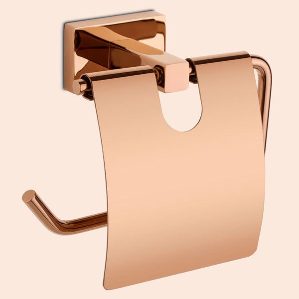 BASSINO Stylish Tissue Paper Holder For Bathroom/office/home/hotels-Brass,Glossy Finish Rose gold