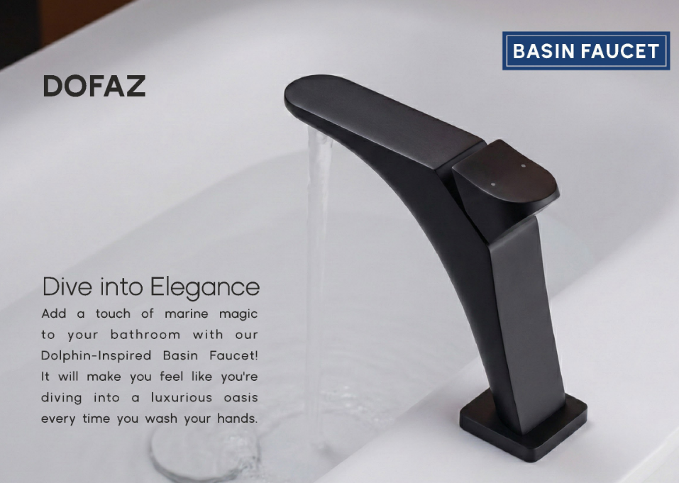 BASSINO DOFAZ Short Body Dolphin-Inspired Basin Faucet | 3 Years Warranty