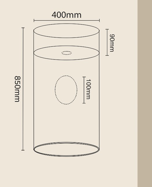 Bassino Stainless Steel Column Basin Commercial Kitchen Prep & Utility Sink, Bar Toilet Round Column Sink Floor Washbasin, Anti-sirting Design (Size-400*400*850 mm)