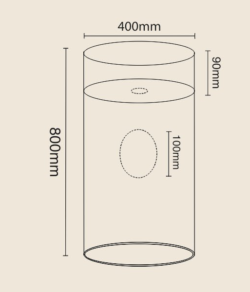 Bassino Stainless Steel Column Basin Commercial Kitchen Prep & Utility Sink, Bar Toilet Round Column Sink Floor Washbasin, Anti-sirting Design (Size-400*400*800 mm)