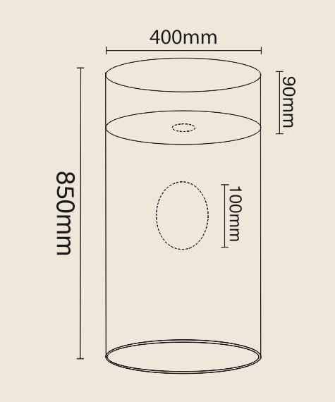 Bassino Stainless Steel Column Basin Commercial Kitchen Prep & Utility Sink, Bar Toilet Round Column Sink Floor Washbasin, Anti-sirting Design (Size-400*400*850 mm)