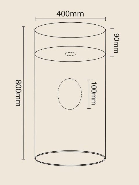 Bassino Stainless Steel Column Basin Commercial Kitchen Prep & Utility Sink, Bar Toilet Round Column Sink Floor Washbasin, Anti-sirting Design (Size-400*400*800 mm