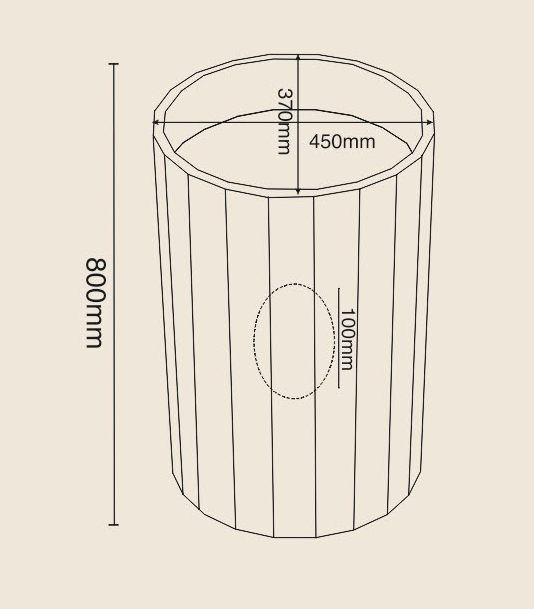 Bassino Stainless Steel Column Basin Commercial Kitchen Prep & Utility Sink, Bar Toilet Round Column Sink Floor Washbasin, Anti-sirting Design (Size-450*370*800 mm