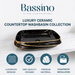 Premium Black & Gold Rectangular Luxury Countertop Wash Basin