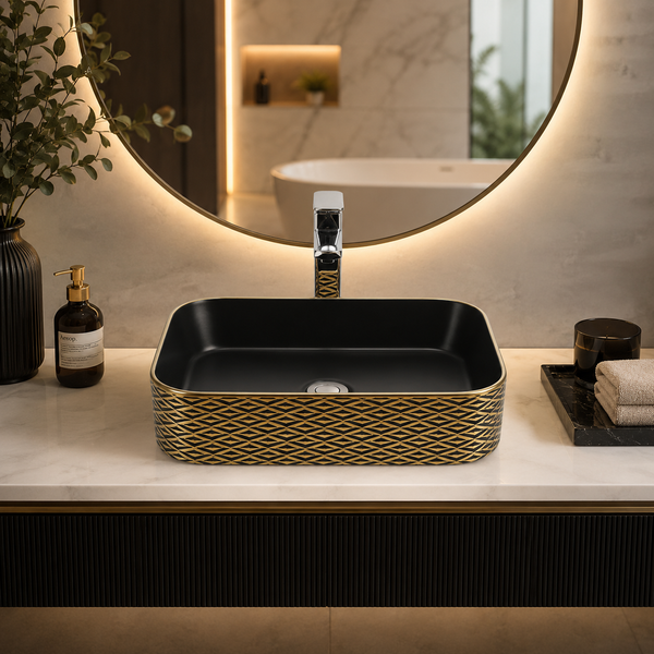 Premium Designer Multi-Print Table Top Basin (20x14x5 In)