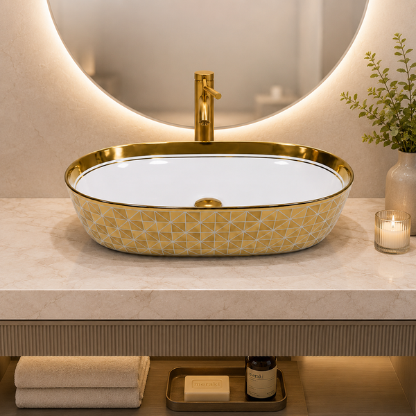 Premium Designer Table top/Counter top Wash Basin/Vessel sink (24X16X5 In)BTT-1666