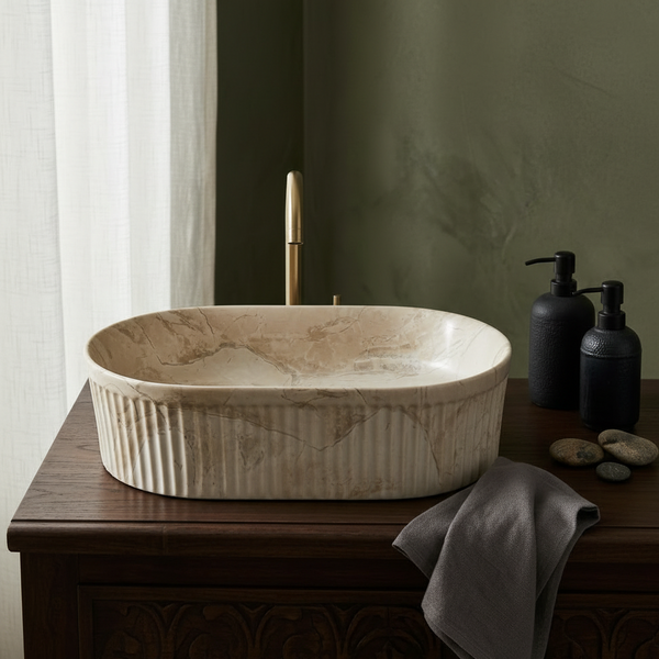 Premium Designer Table top Wash Basin (19x13x5.25 In)