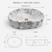 Premium Designer White with marble design Table top Wash Basin 