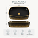 Premium Matte Black & Gold Rectangular Counter top wash basin