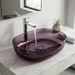 Purple Rectangle Transparent Resin Wash Basin   