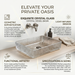 Rectangle Transparent Glass Wash Basin
