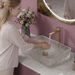 Rectangle Transparent Glass Wash Basin