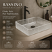 Rectangle Transparent Glass Wash Basin