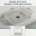 Rectangle Transparent Glass Wash Basin Size