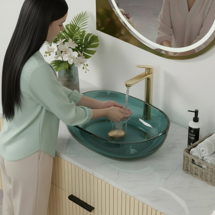 Rectangle Transparent Resin Wash Basin