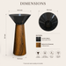Resin with Wooden design artificial stone pedestal wash basin 