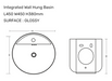 Rolex Wall Hung Wash Basin Size