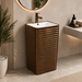 Rose Gold Ceramic Pedestal Wash Basin