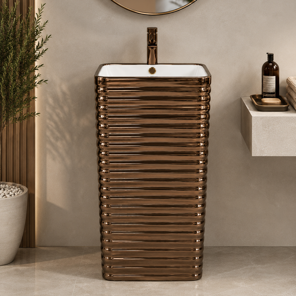 Ceramic Pedestal Wash Basin,BPB-511,size-16x16x33 Inch