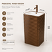 Rose Gold Ceramic Pedestal Wash Basin size 