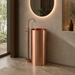 Rose Gold Metal Pedestal Wash Basin