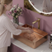 Rose Gold Rectangle Stainless Steel Wash Basin