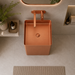 Rose Gold Square Metal Pedestal Wash Basin