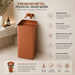 Rose Gold Square Metal Pedestal Wash Basin