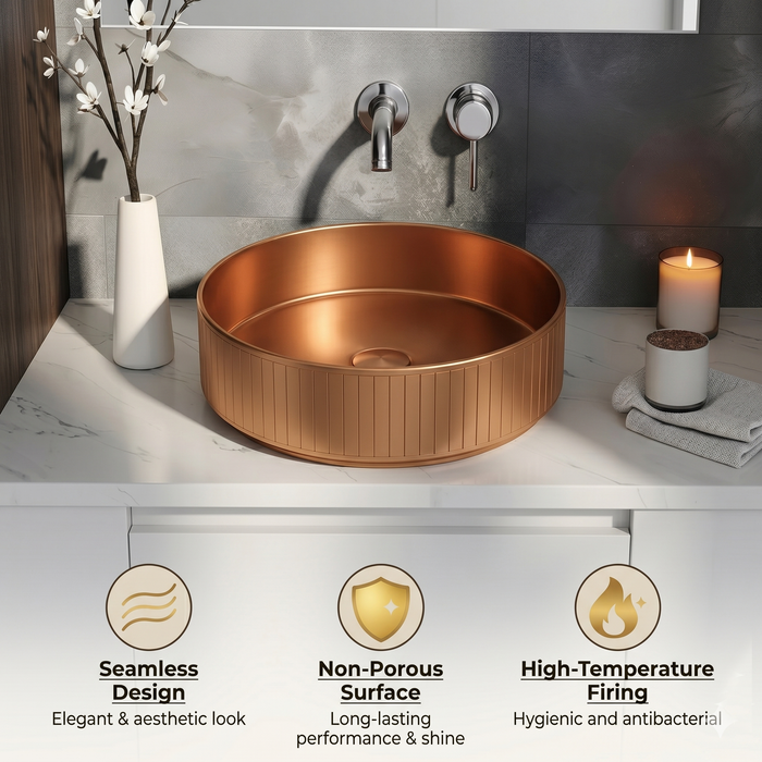 Rose Gold Stainless Steel Wash Basin 8