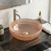 Rose Gold Transparent Glass Wash Basin