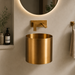 Rose Gold metal Wall Mount Half Pedestal Wash Basin