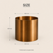 Rose Gold metal Wall Mount Half Pedestal Wash Basin size 